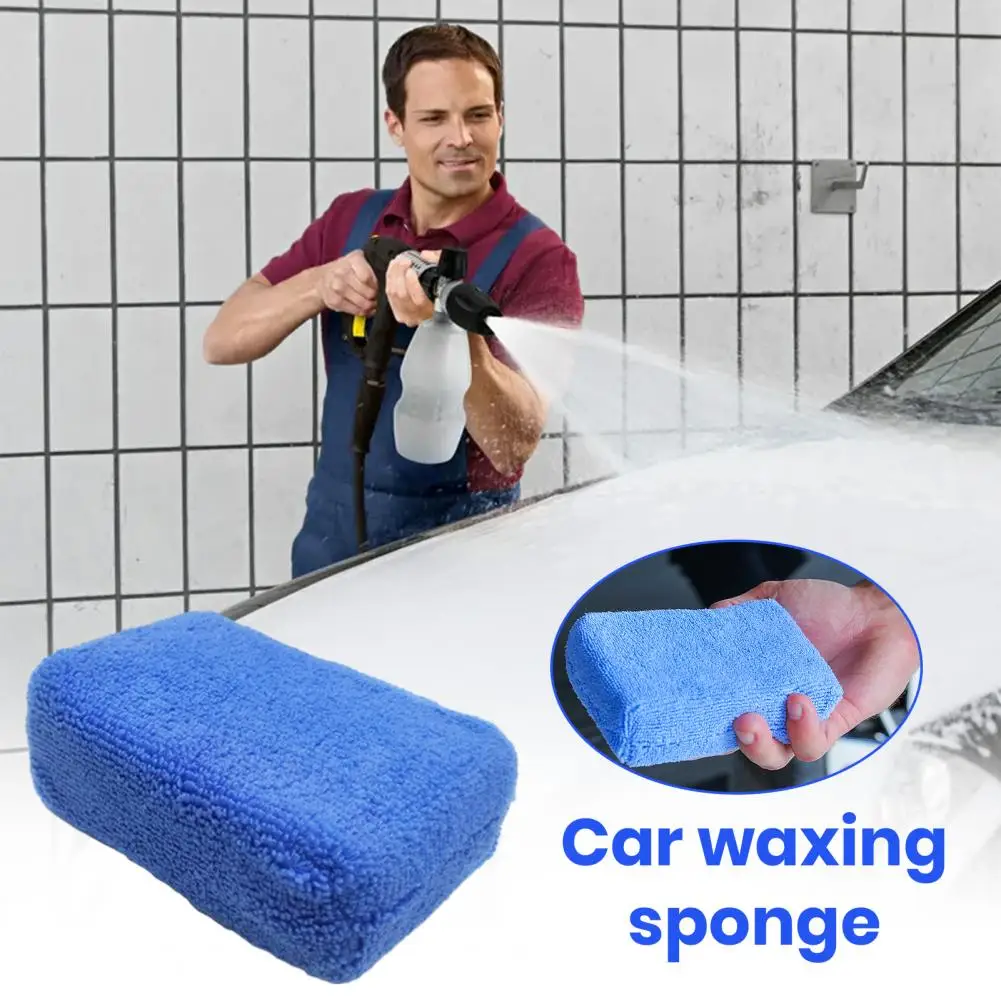 

Soft Microfiber Applicator Pad Soft Non-marking Sponge Super Water Absorbent Microfiber Car Waxing Sponge Soft for Auto