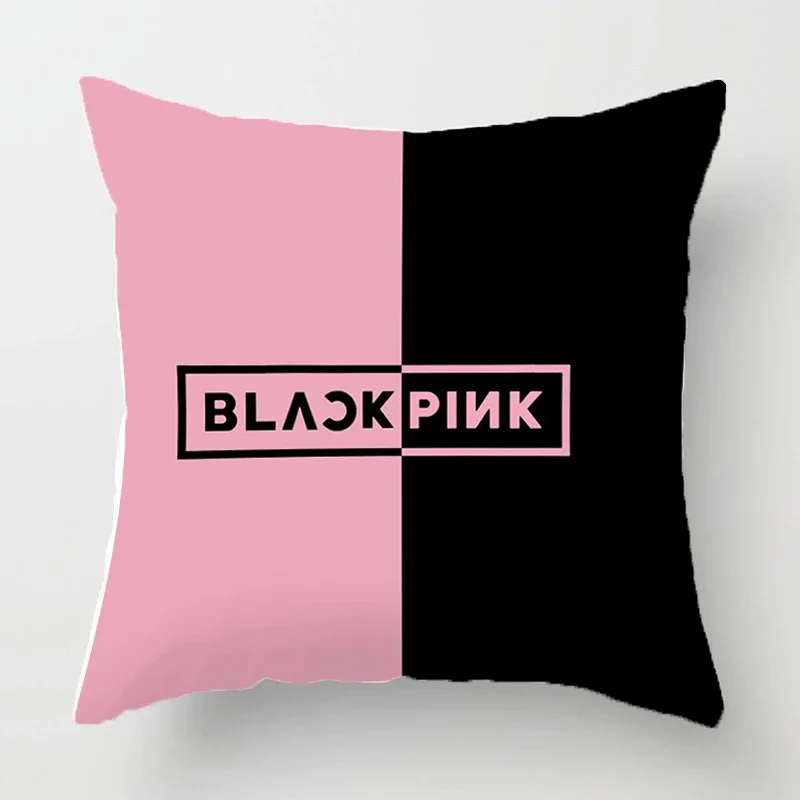 

Kpop-Blackpink Sofa Decorative Pillow Covers Ornamental Pillows for Living Room Short Plush Cushion Cover 45*45cm Bed Pillowcase