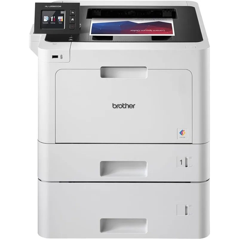 

Brother Printer HLL8360CDWT Business Color Laser Printer with Duplex Printing, Wireless Networking and Dual Trays