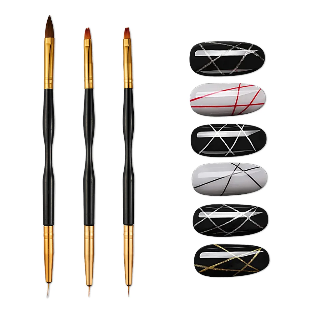 3pcs 7/9/11mm Nail Liner Brush Set Dual-ended Nail Art Brush Lines Flower Drawing Painting Pen Professio Nail Art Manicure Tools
3pcs 7/9/11mm Nail Liner Brush Set Dual-ended Nail Art Brush Lines Flower Drawing Painting Pen Professio Nail Art Manicure Tools