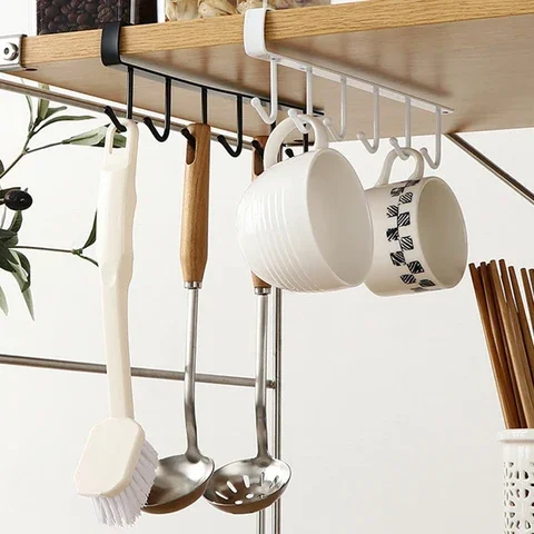 Kitchen Hooks 6 Hooks Cup Multifunctional Kitchen Cabinet Shelf Metal Storage Rack Organiser Rack Kitchen Hook Tools Household
Kitchen Hooks 6 Hooks Cup Multifunctional Kitchen Cabinet Shelf Metal Storage Rack Organiser Rack Kitchen Hook Tools Household