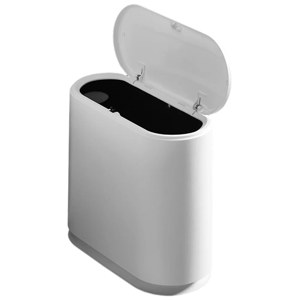 

Kitchen Trash Can Bedroom Trashcan Waste Basket For Bathroom Slender Garbage Wastebasket With Lid Plastic Bin Cans