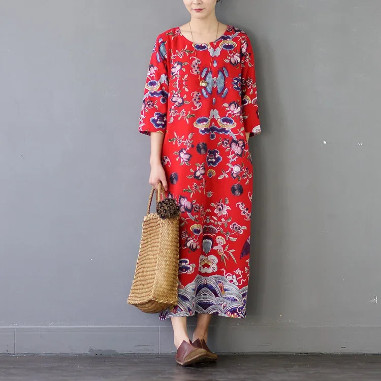 Spring New Cotton and Linen Slim Loose Dress
Spring New Cotton and Linen Slim Loose Dress