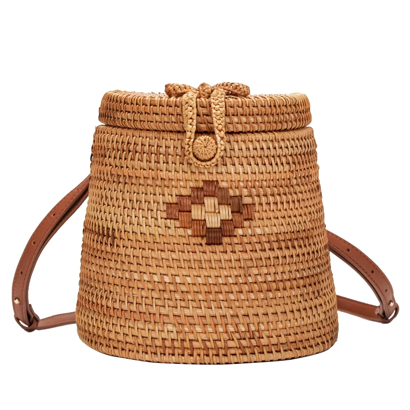 ASDS-New Handmade Woven Rattan Backpacks Women Pu Leather Bow Hasp Inside Blue Flowers Print Backpack Ladies Double Straps Bags
ASDS-New Handmade Woven Rattan Backpacks Women Pu Leather Bow Hasp Inside Blue Flowers Print Backpack Ladies Double Straps Bags