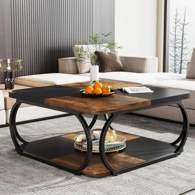 Tribesigns 2 Tiers Square Coffee Table, 40 inches Low Farmhouse Coffee Table with Wood Storage Shelf
Tribesigns 2 Tiers Square Coffee Table, 40 inches Low Farmhouse Coffee Table with Wood Storage Shelf