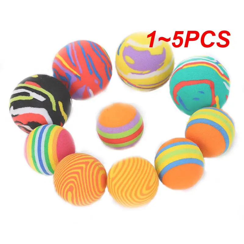 

1~5PCS Cat Toys Teaser Ball Training Amusement Smart Cat Toys Interactive Multicolor Ball Cats Toy Pet Playing Ball for Kitten