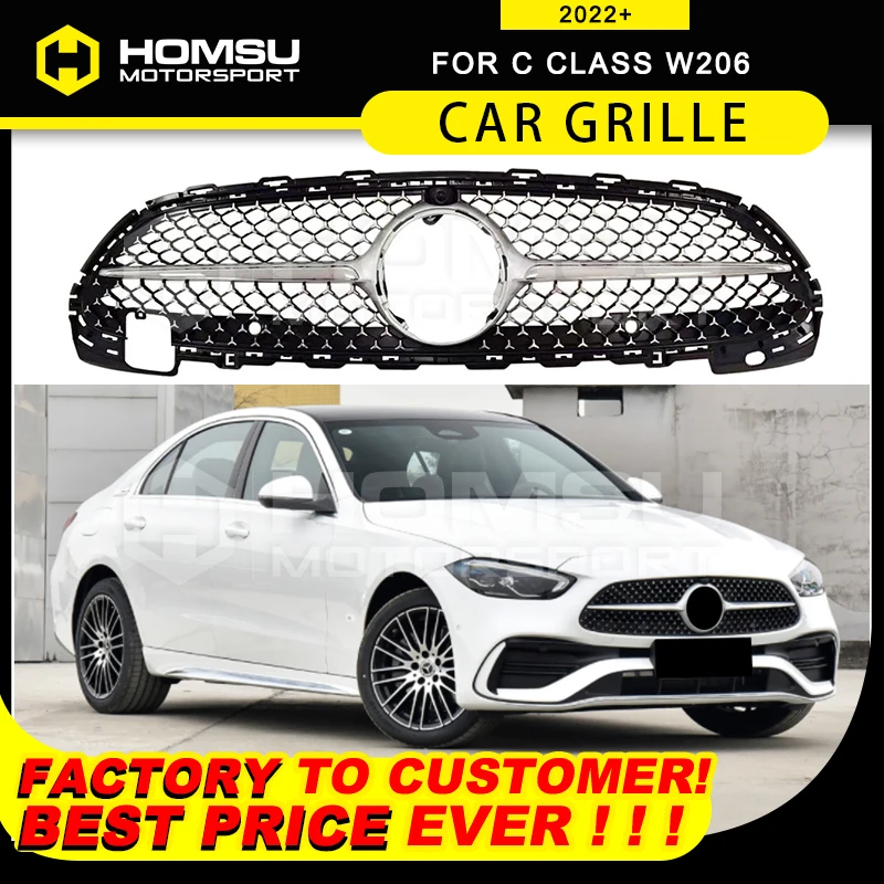 2022+ New C Class W206 Diamond Grille Suitable for merced C200 C Class W206 C260 Sports Version Front Mesh Grille
2022+ New C Class W206 Diamond Grille Suitable for merced C200 C Class W206 C260 Sports Version Front Mesh Grille