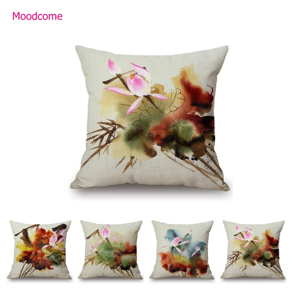 Abstract Lotus Flower Ink Painting Chinese Calligraphy Art Sofa Throw Pillow Case Home Decorative Cotton Linen Car Cushion Cover
Abstract Lotus Flower Ink Painting Chinese Calligraphy Art Sofa Throw Pillow Case Home Decorative Cotton Linen Car Cushion Cover