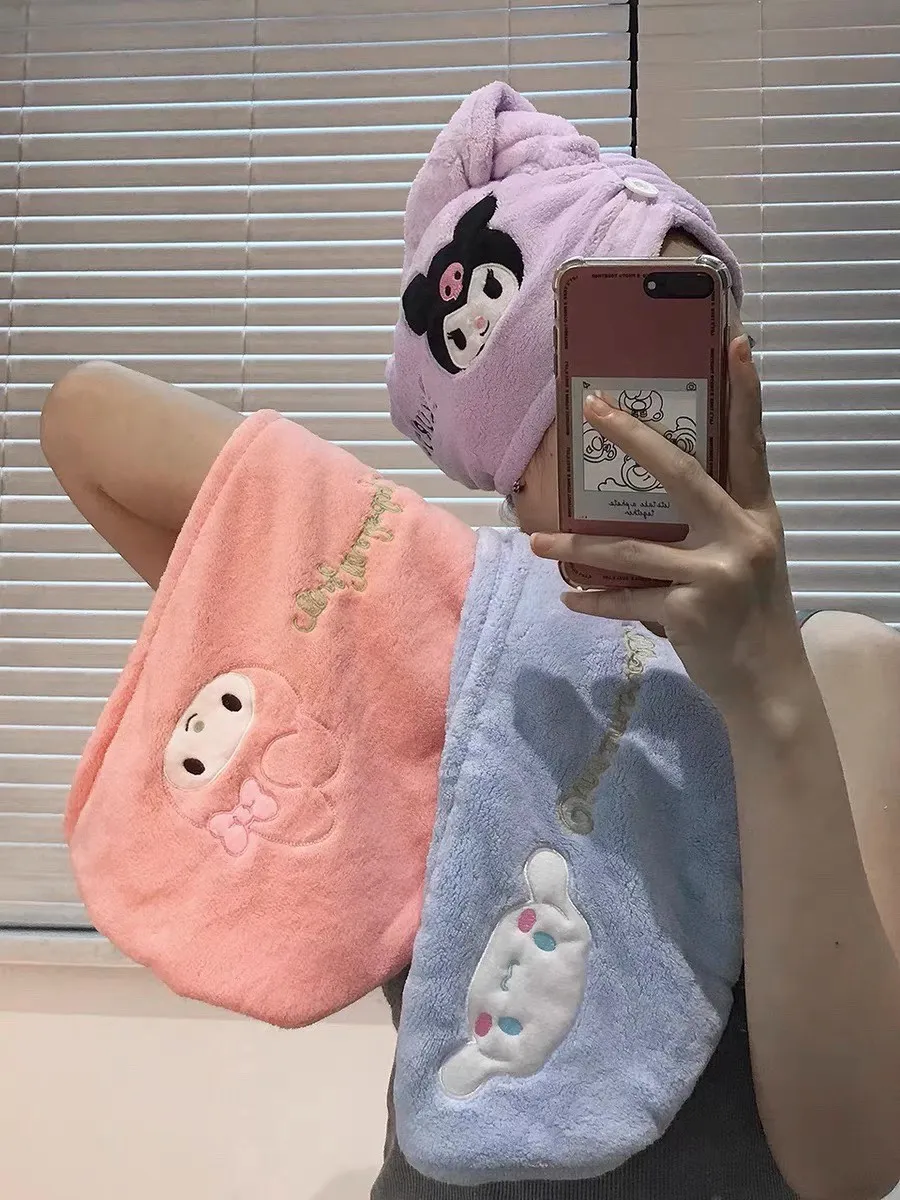 Kawaii Kuromis Melodys Coral Fleece Dry Hair Hat Cute Girl Cartoon Hello Kittys Cinnamorolls Water Absorbing Quick Drying Towel
Kawaii Kuromis Melodys Coral Fleece Dry Hair Hat Cute Girl Cartoon Hello Kittys Cinnamorolls Water Absorbing Quick Drying Towel
