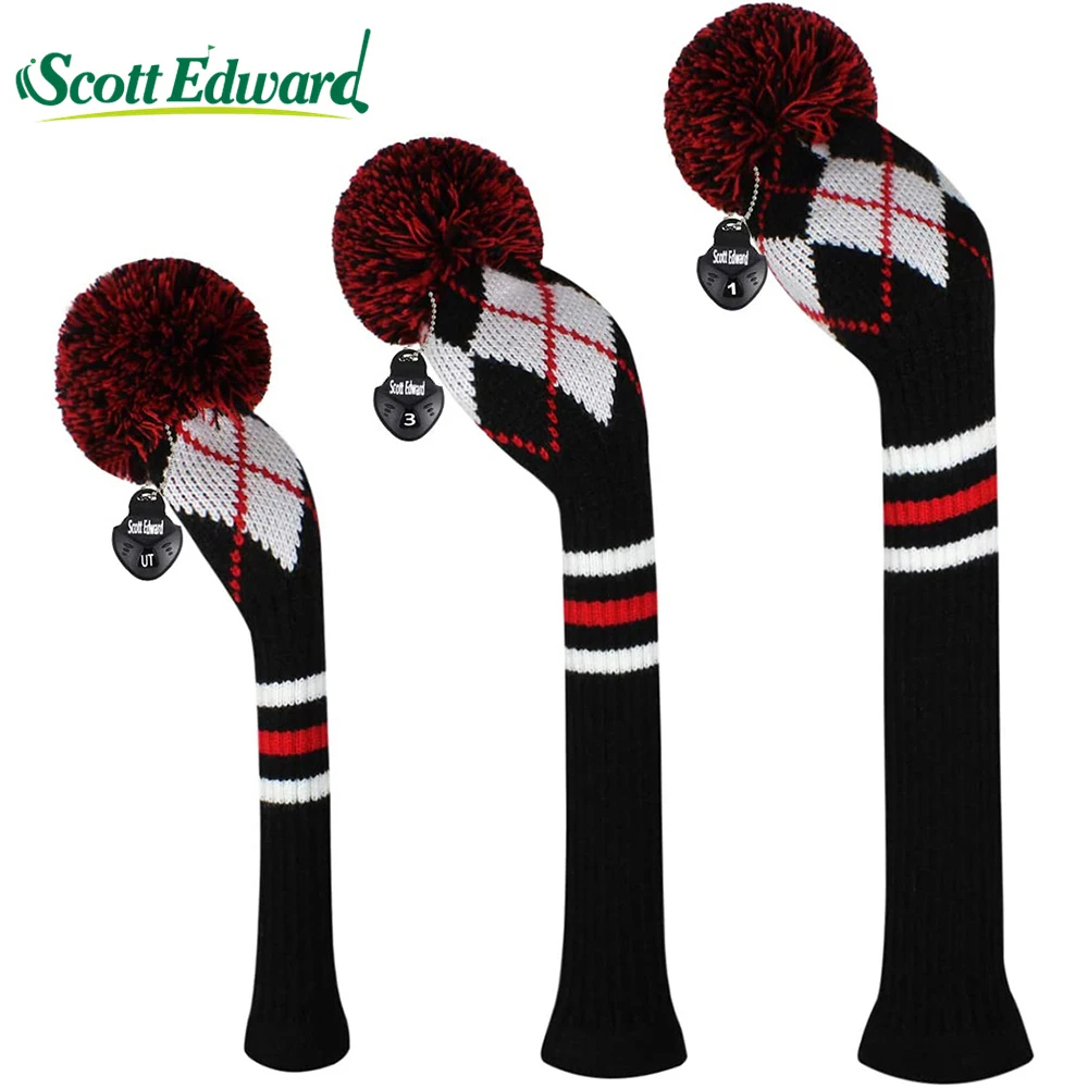 3pcs/set Golf Knit Headcover Black Rhombus Golf Protector For Driver(460cc) Fairway and Hybrid(UT) or only Gift Box
3pcs/set Golf Knit Headcover Black Rhombus Golf Protector For Driver(460cc) Fairway and Hybrid(UT) or only Gift Box