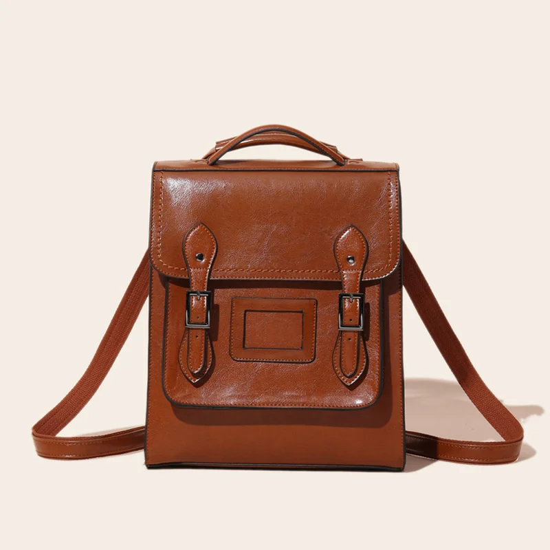 Retro Genuine Leather Women Backpack Fashion Oil Wax Leather Travel Shoulder Bag Large Capacity School Bag Ladies Laptop Bag
Retro Genuine Leather Women Backpack Fashion Oil Wax Leather Travel Shoulder Bag Large Capacity School Bag Ladies Laptop Bag