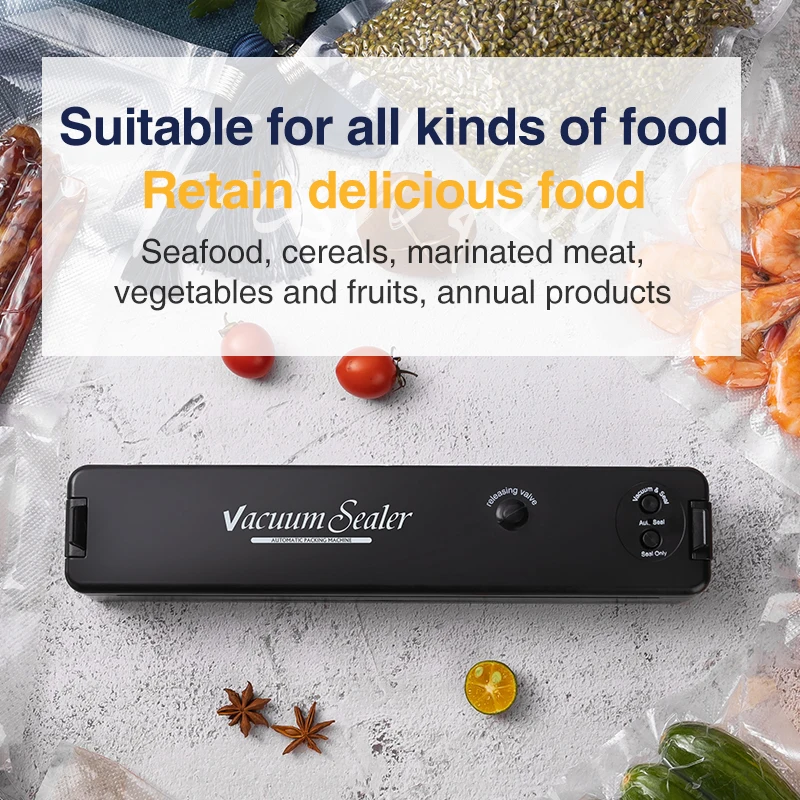 Eletric Vacuum Sealer Machine One Button Fully Automatic Sealer Small Plastic Tool for Food & Air Sealing Heat Sealer 
Eletric Vacuum Sealer Machine One Button Fully Automatic Sealer Small Plastic Tool for Food & Air Sealing Heat Sealer
