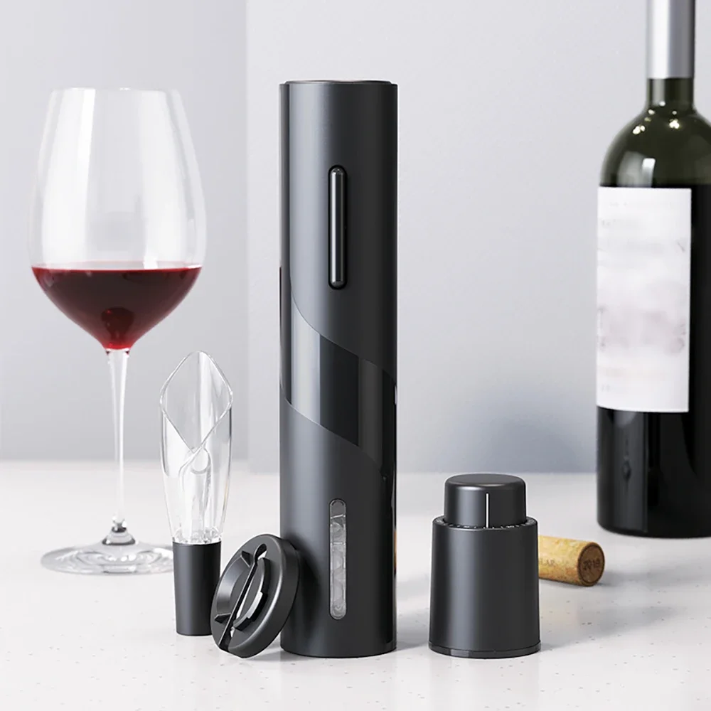 

Electric Wine Opener Set with Foil Cutter Household Wine Bottle Stopper Automatic Beer Corkscrew Wine Opener Kitchen Bar Tool