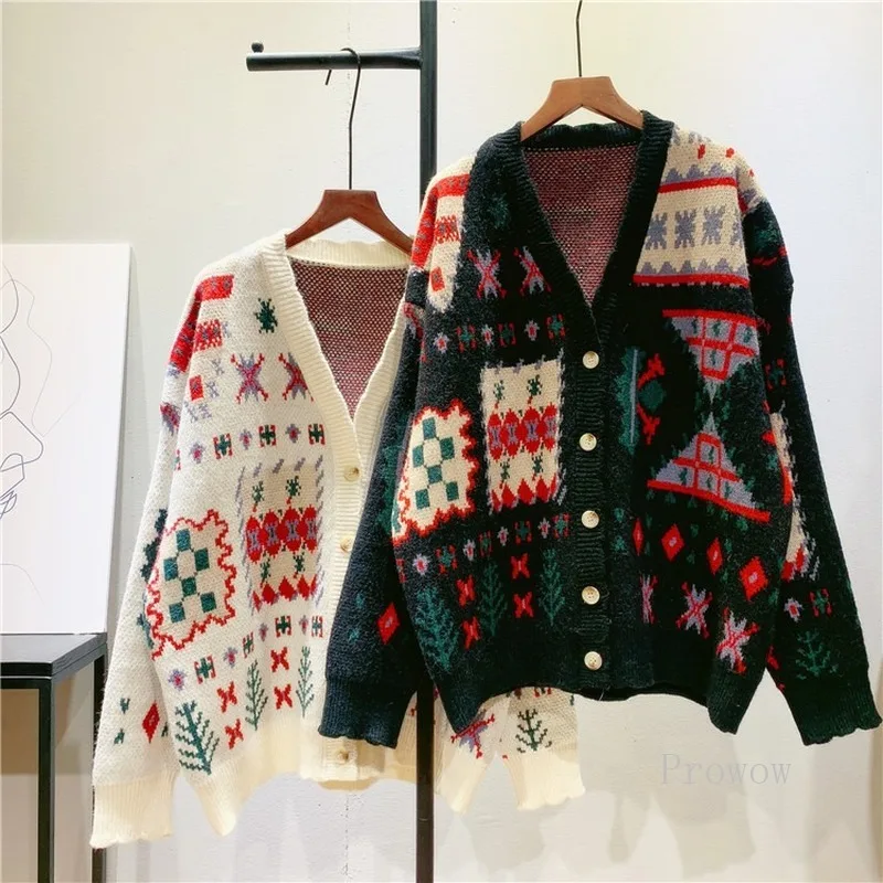 Oversized Long Cardigan Women Contrast Geometric Jacquard Knit Cardigan Fresh Forest Sweater Coat Prairie Chic Knitted Jacket
Oversized Long Cardigan Women Contrast Geometric Jacquard Knit Cardigan Fresh Forest Sweater Coat Prairie Chic Knitted Jacket