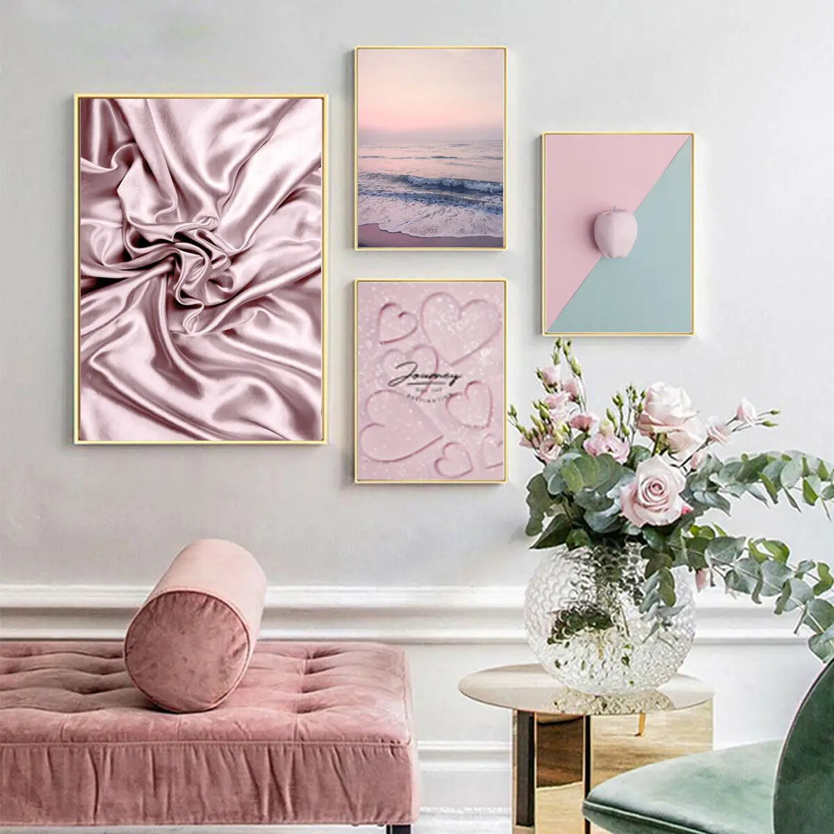Розовый пляжный Шелковый постер, пейзаж, настенный художественный принт, картина, скандинавский Декор для дома
Розовый пляжный Шелковый постер, пейзаж, настенный художественный принт, картина, скандинавский Декор для дома