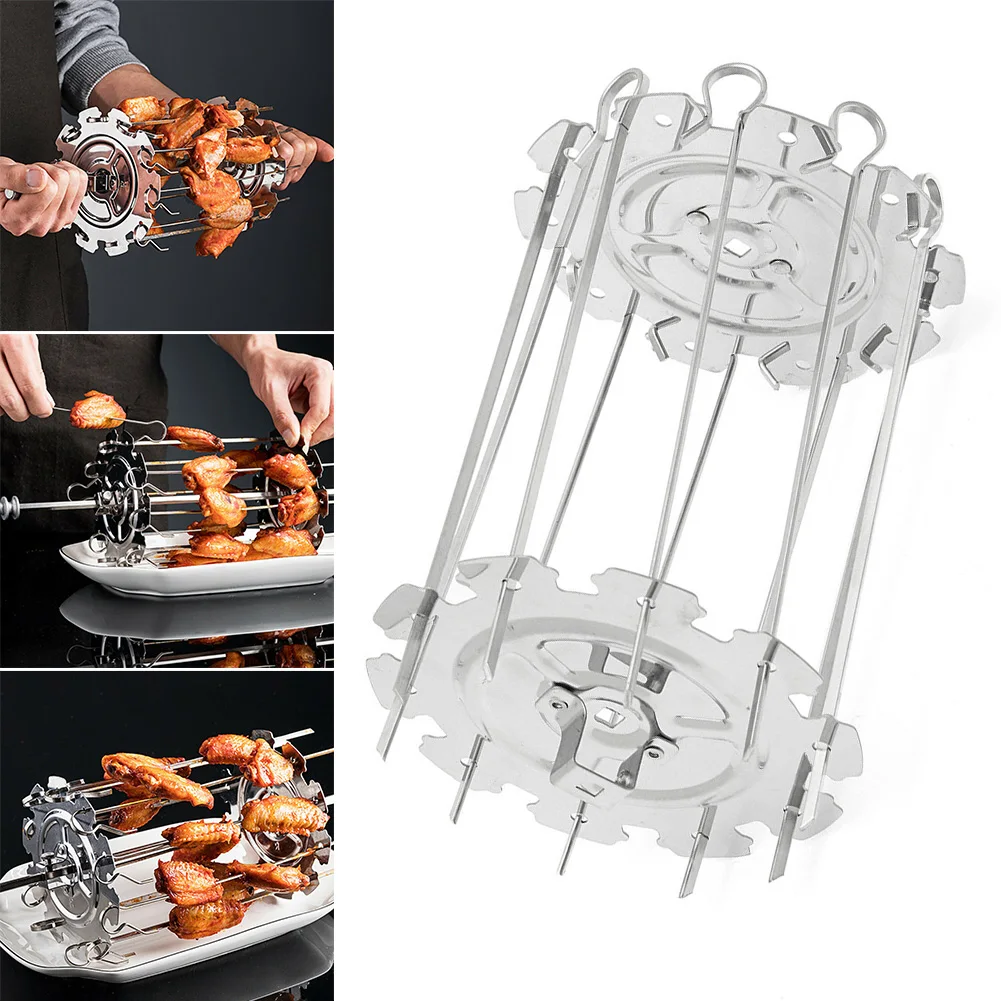 1PC BBQ Kebab Cage Rotisserie Skewer Stainless Steel Grill Kit For Roaster Oven Tool Fit Kebabs Chicken Wings Fish Meat
1PC BBQ Kebab Cage Rotisserie Skewer Stainless Steel Grill Kit For Roaster Oven Tool Fit Kebabs Chicken Wings Fish Meat