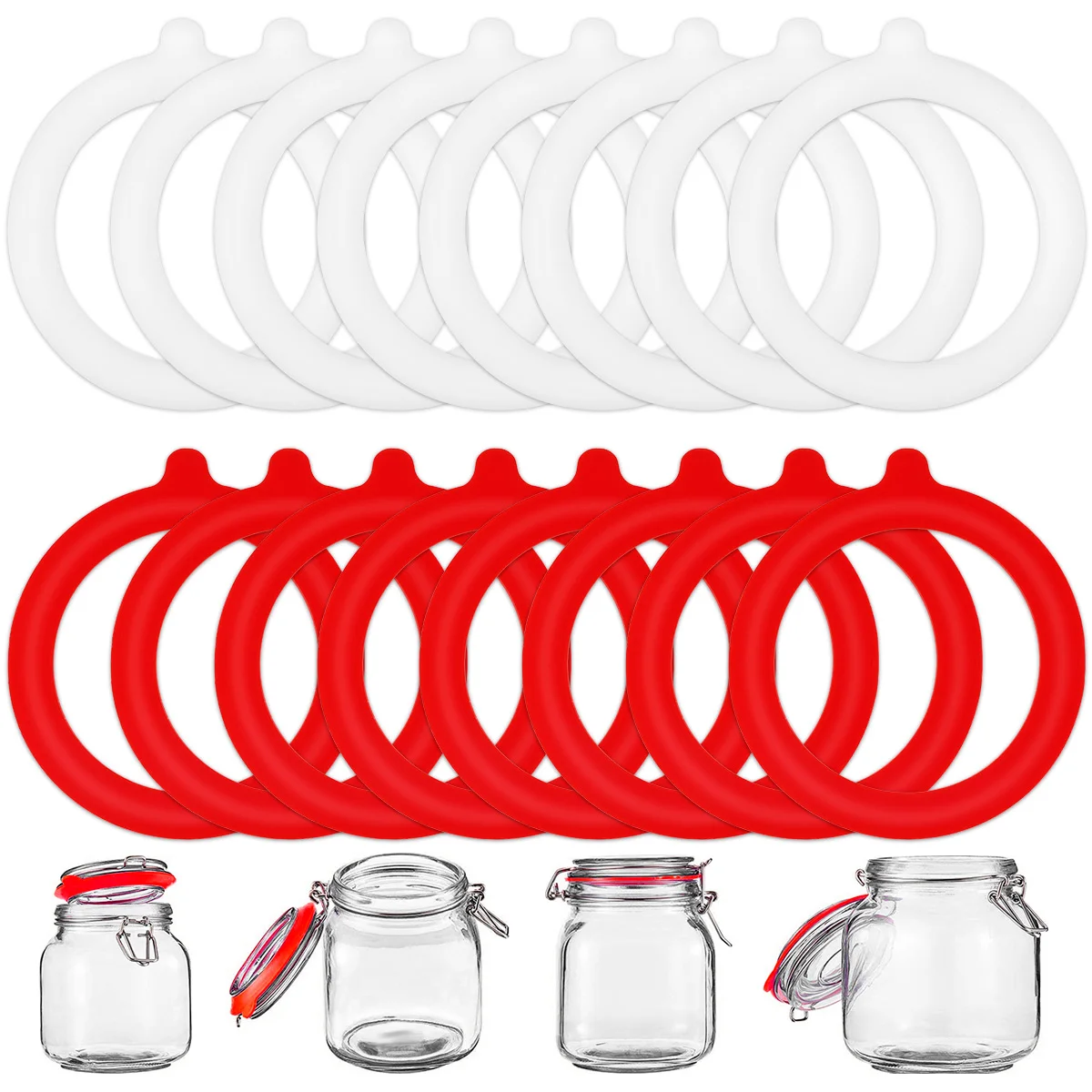 16pcs Jar Seals Silicone Seals for Mason Jar Lids Replacement Sealing Rings Leak-Proof Rubber Jar Sealing Rings for Glass Clip
16pcs Jar Seals Silicone Seals for Mason Jar Lids Replacement Sealing Rings Leak-Proof Rubber Jar Sealing Rings for Glass Clip