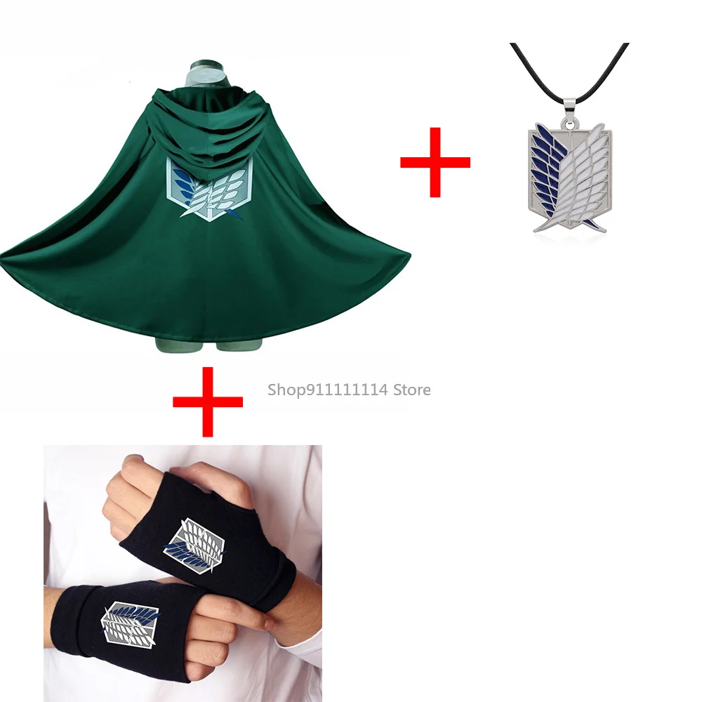 Attack On Titan Cloak Necklace Gloves Outfit Cosplay Costume Eren Cloak Wings of Liberty Cape Halloween Christmas Party Gifts
Attack On Titan Cloak Necklace Gloves Outfit Cosplay Costume Eren Cloak Wings of Liberty Cape Halloween Christmas Party Gifts
