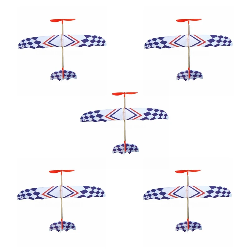 

5X Elastic Rubber Band Powered DIY Foam Plane Model Kit Aircraft Educational Toy