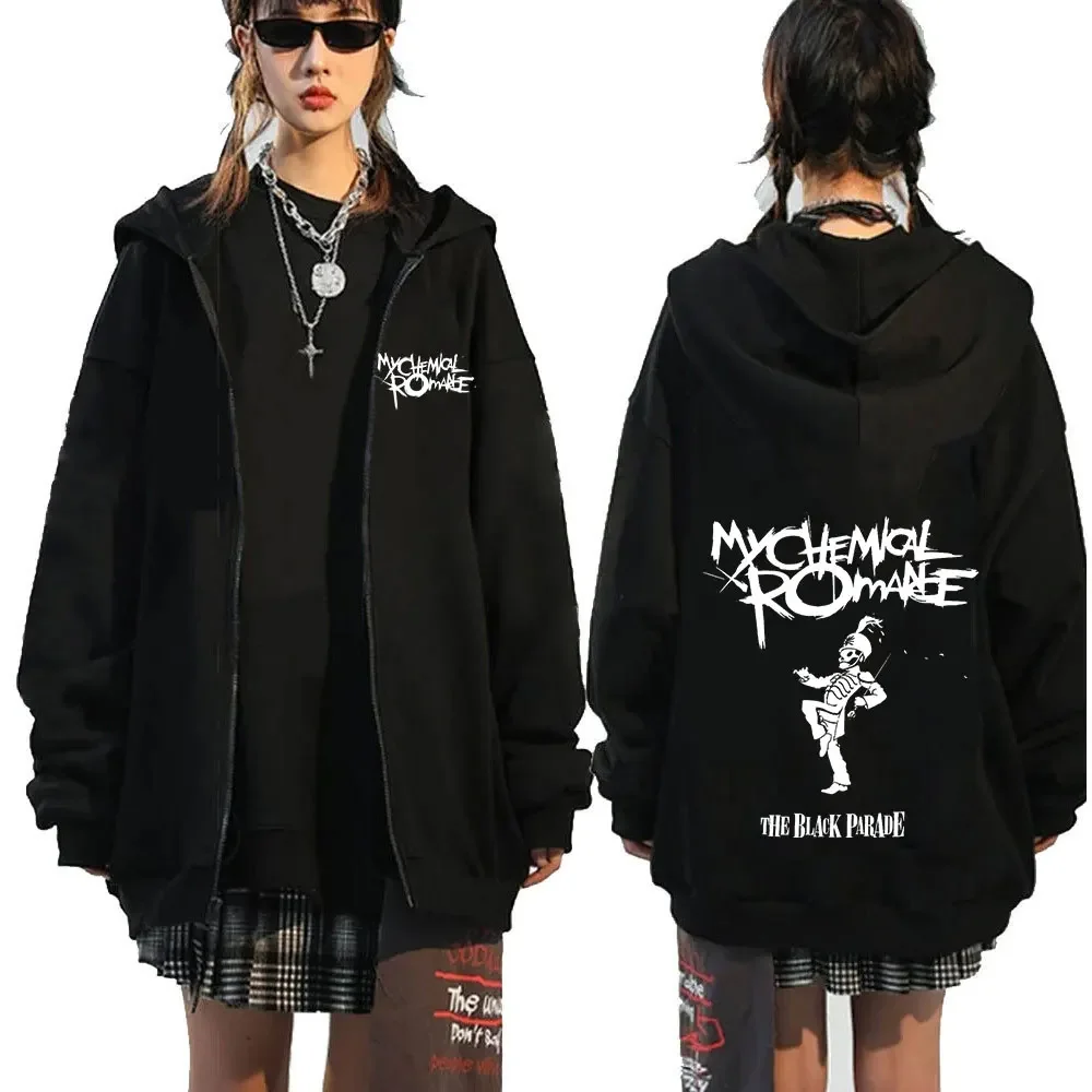 

My Chemical Romance Mcr Dead Zipper Hoodie Black Parade Punk Emo Rock Zip Up Sweatshirt Coat Men Fashion Vintage Hip Hop Jacket