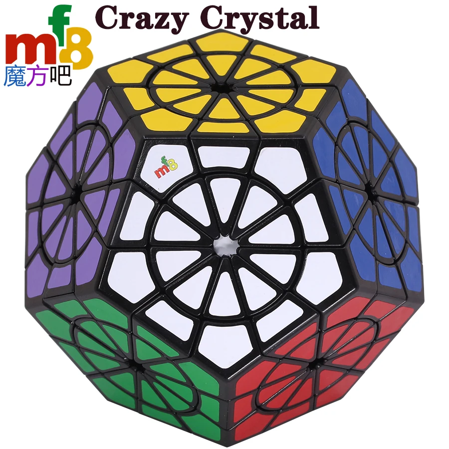 

mf8 Puzzle Crazy Crystal Megamin Cubes Dodecahedron 12 Faces HIgh Level Magico Cubos Strange Sticker Logic Anti Stress Toys Game