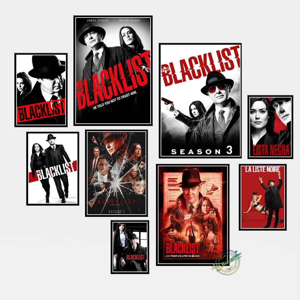 

Blacklist TV Play Wall Art Pictures Print PVC Poster PP Glue Transparent Waterproof Tear-Off Ready To Paste