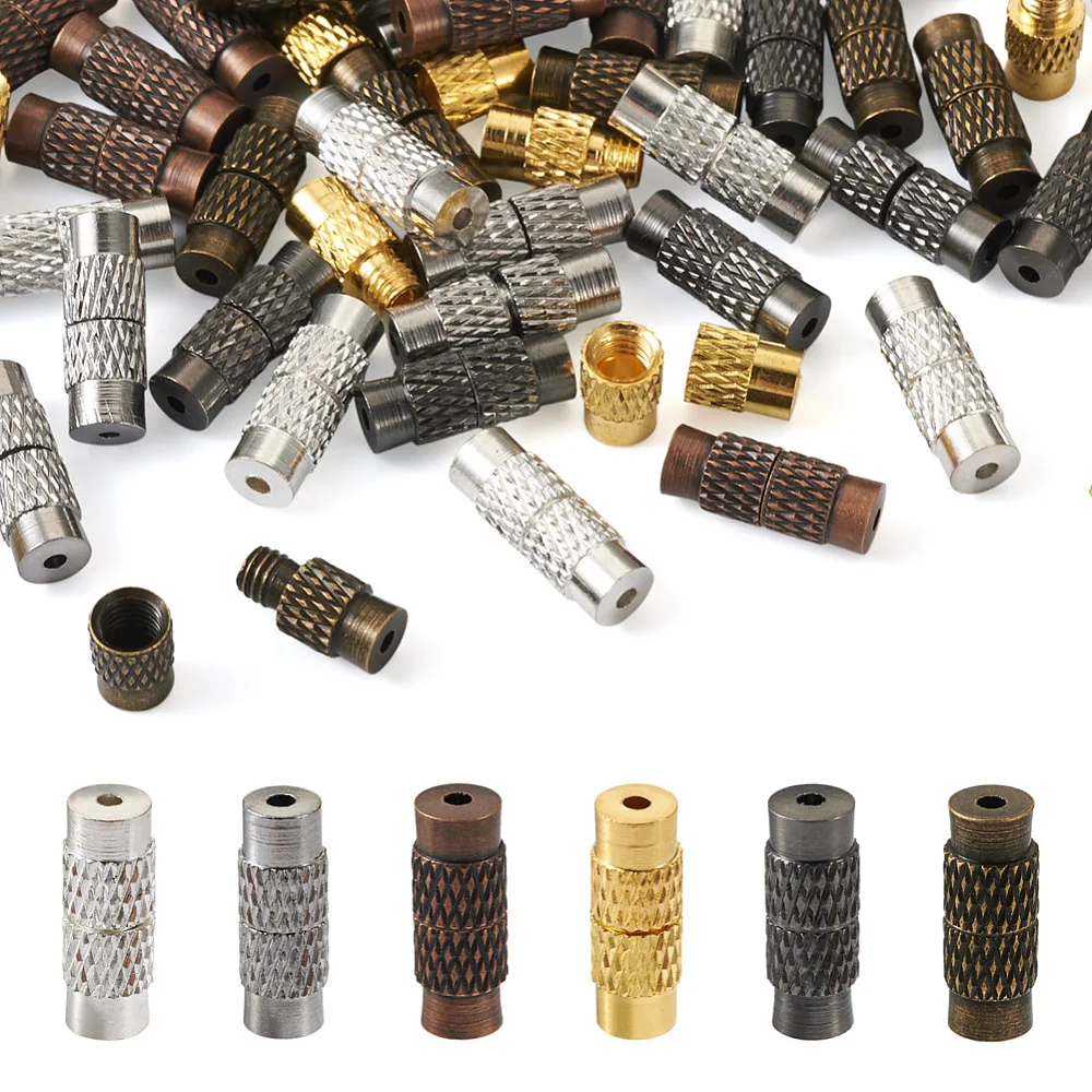 120Sets Column Brass Screw Clasps Fasteners Buckles Beading End Clasp Hook for DIY Bracelet Necklace Connectors Jewelry Making
120Sets Column Brass Screw Clasps Fasteners Buckles Beading End Clasp Hook for DIY Bracelet Necklace Connectors Jewelry Making