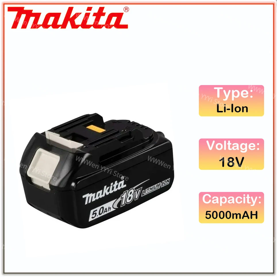 5.0Ah Original Makita Rechargeable 18V Li-Ion Battery For BL1830 BL1815 BL1860 BL1840 194205-3 Replacement Power Tools Battery
5.0Ah Original Makita Rechargeable 18V Li-Ion Battery For BL1830 BL1815 BL1860 BL1840 194205-3 Replacement Power Tools Battery
