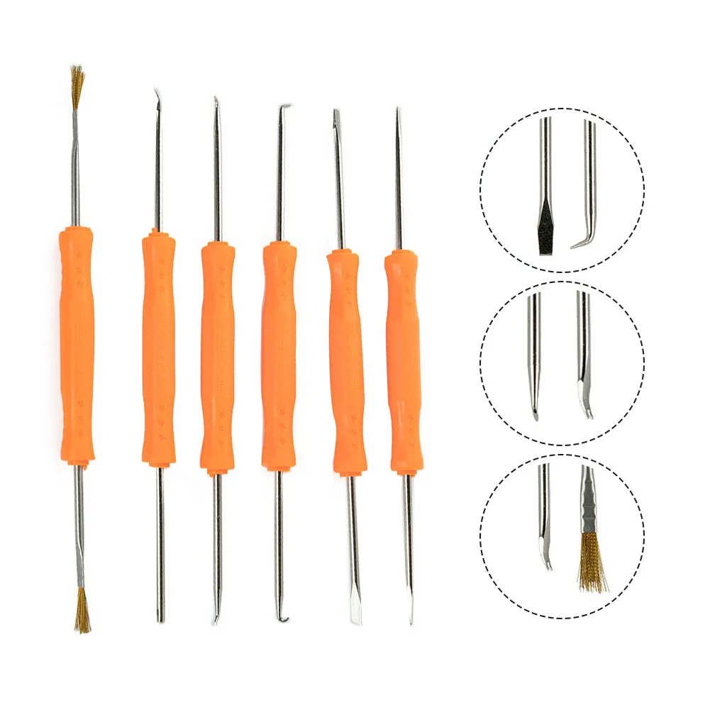 6pcs Soldering Assist Hand Tools Scraper Awl Brush Fork Hook Curved Needle Electronic Components For Welding Grind Clean Repair
6pcs Soldering Assist Hand Tools Scraper Awl Brush Fork Hook Curved Needle Electronic Components For Welding Grind Clean Repair