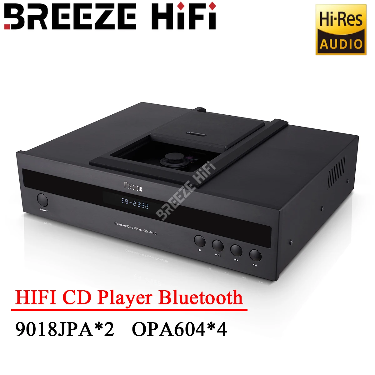 

BREEZE HiFi CD-MU9 Upgraded Version of Professional Gallbladder CD Player High-fidelity HIFI Player Bluetooth Input