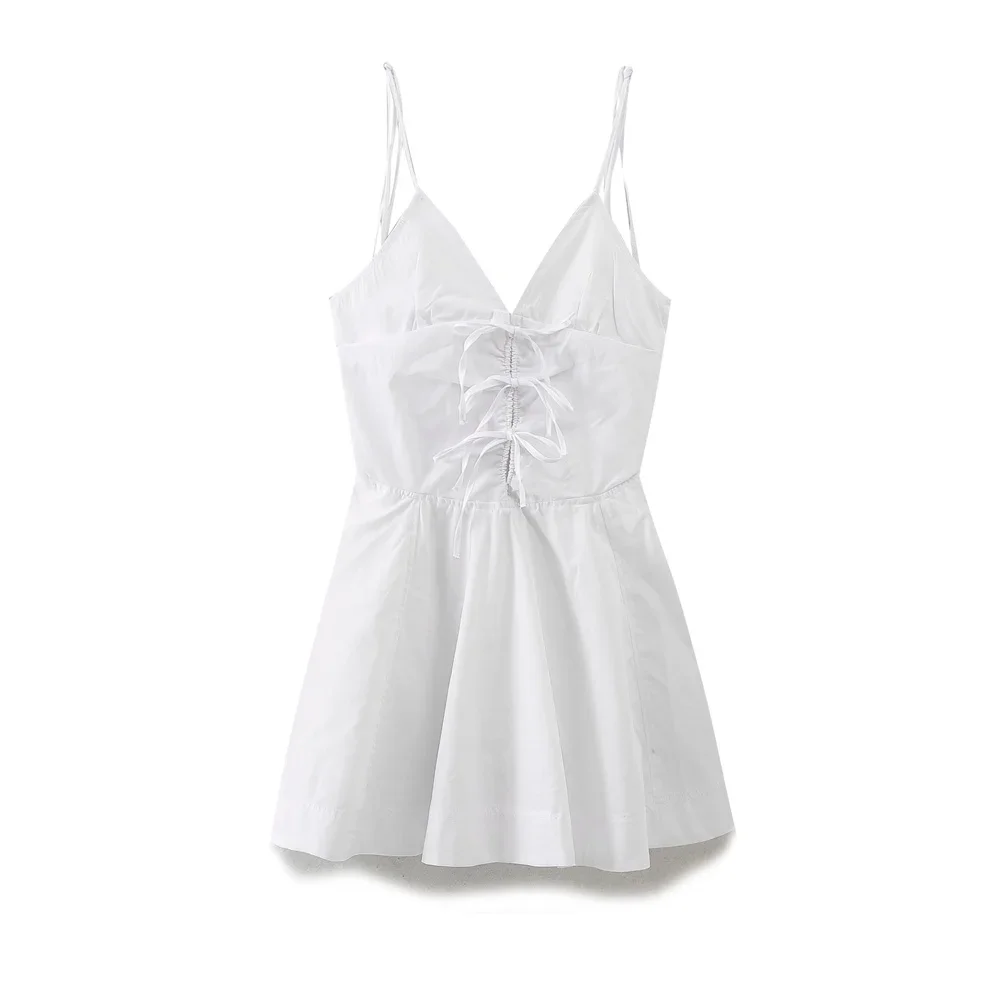 Women's summer new fashion Bow tie decoration windbreaker fabric Slim Sling mini dress retro backless women's dress Mujer
Women's summer new fashion Bow tie decoration windbreaker fabric Slim Sling mini dress retro backless women's dress Mujer