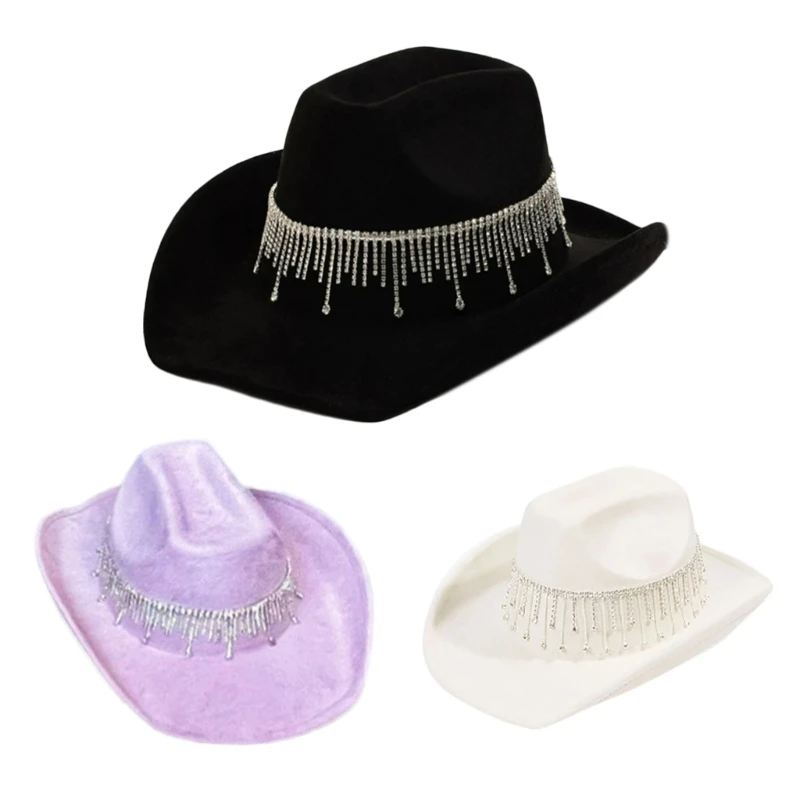 Elegant Cowgirl Hat for Bridal Shower White Cowgirl Hat Bachelorette Party Shimmering Tassels Cowgirl Hat Wide Brim DXAA
Elegant Cowgirl Hat for Bridal Shower White Cowgirl Hat Bachelorette Party Shimmering Tassels Cowgirl Hat Wide Brim DXAA