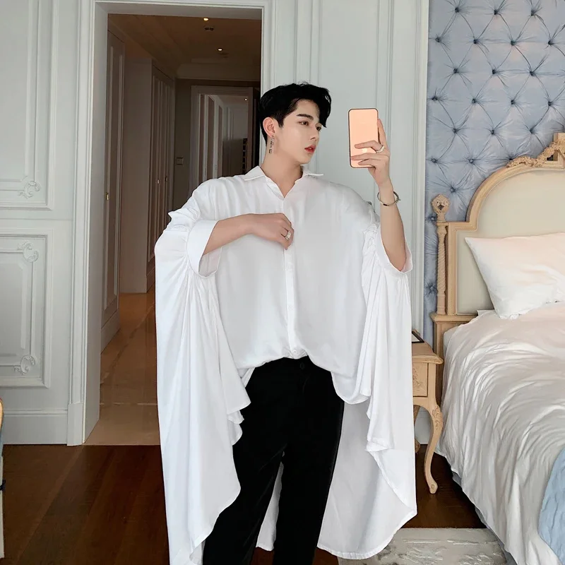 Size Chic Personality Design Summer Youth Hairdresser shirt fashion oversize short-sleeved men's loose
Size Chic Personality Design Summer Youth Hairdresser shirt fashion oversize short-sleeved men's loose
