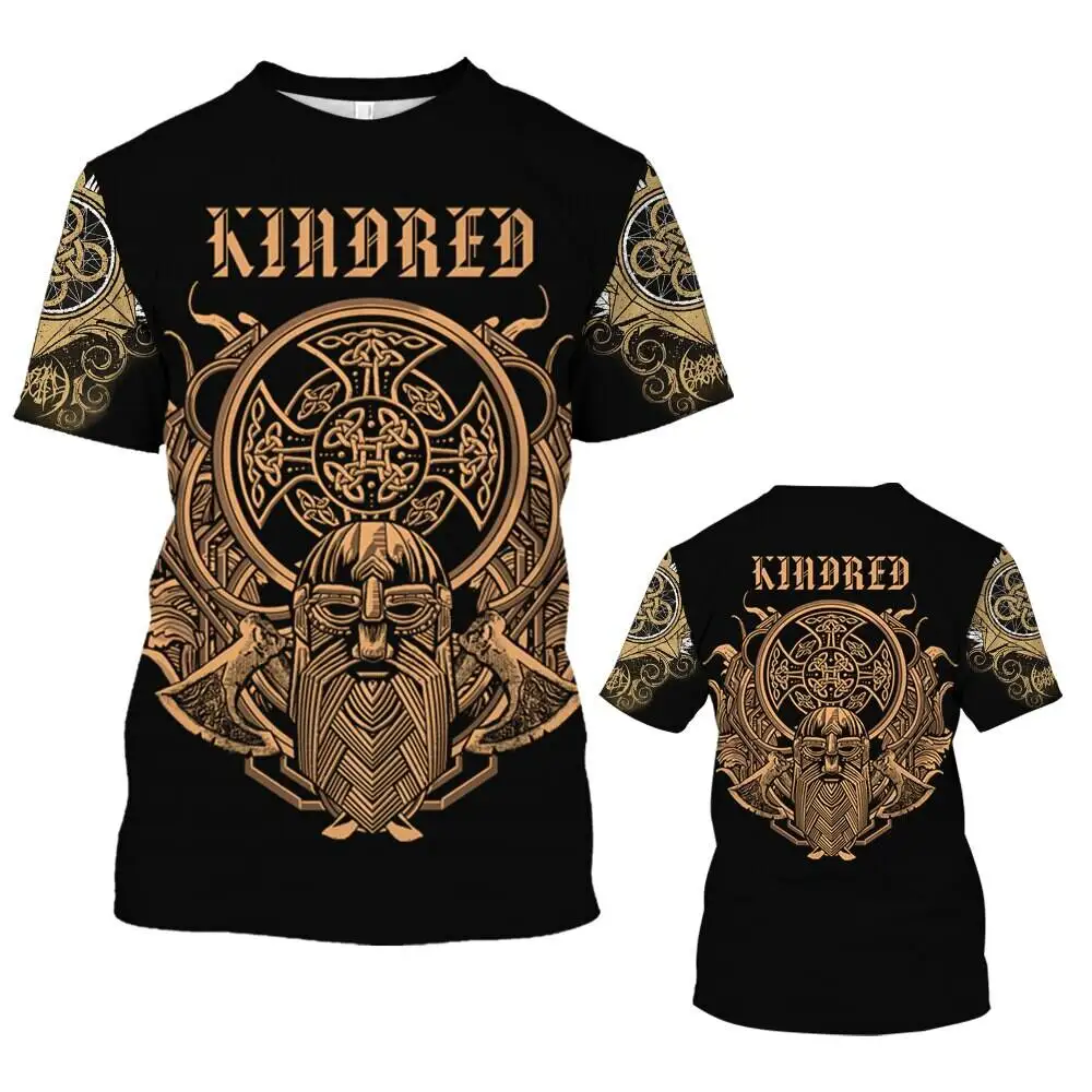 Футболка мужская быстросохнущая с коротким рукавом и круглым вырезом, в стиле ретро