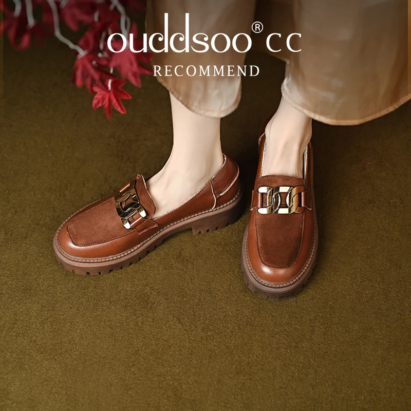 Ods Brand Genuine Leather Women Pumps Platform Loafers Round Toe Metal Chain Slip On Ladies Casual Shoes Lolita Low Heel Mary
Ods Brand Genuine Leather Women Pumps Platform Loafers Round Toe Metal Chain Slip On Ladies Casual Shoes Lolita Low Heel Mary