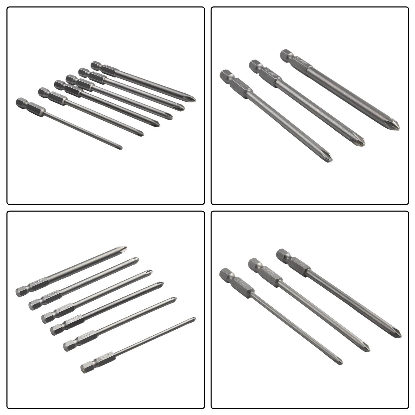 “6 Piece Set of Magnetic Screwdriver Bits with Long 100mm Cross Head and Hex Shank Made of High Hardness Alloy Steel”
“6 Piece Set of Magnetic Screwdriver Bits with Long 100mm Cross Head and Hex Shank Made of High Hardness Alloy Steel”