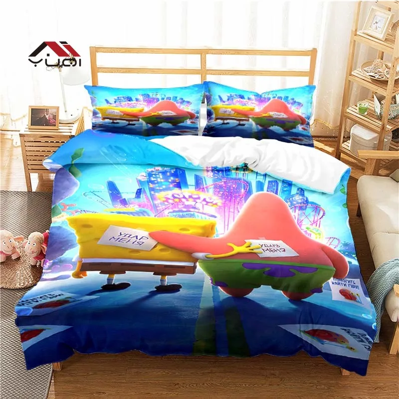Cartoon S-Spongebob Pattern Duvet Cover Set Bedding for Adult Kids Bed Set Comforter Cover Bedding Set 10 Sizes
Cartoon S-Spongebob Pattern Duvet Cover Set Bedding for Adult Kids Bed Set Comforter Cover Bedding Set 10 Sizes