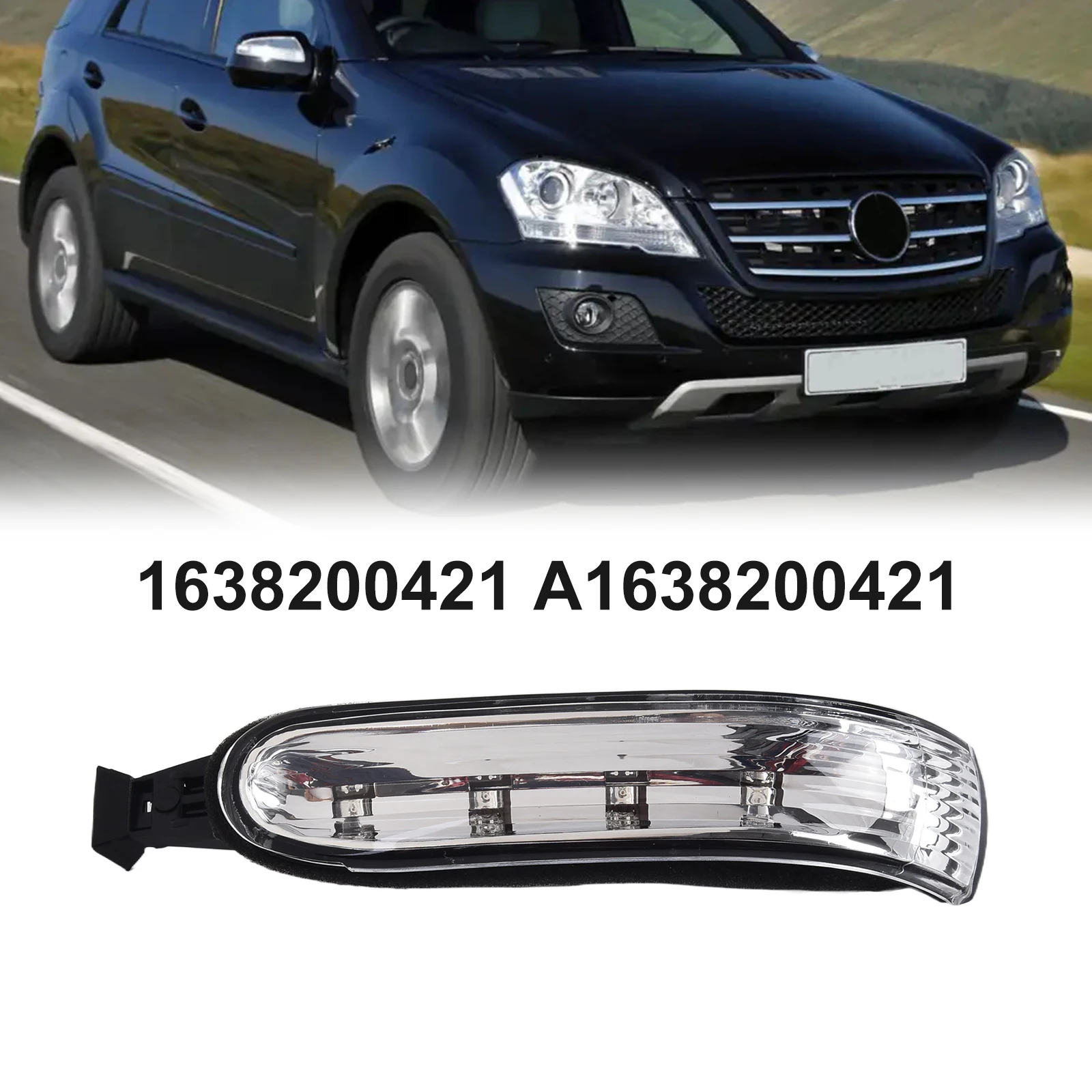 1x Right Side Rearview Mirror Blinking Light Fits For Mercedes-ML350,ML500,ML320,ML55 For AMG 2003-2005 #1638200421/ A1638200421
1x Right Side Rearview Mirror Blinking Light Fits For Mercedes-ML350,ML500,ML320,ML55 For AMG 2003-2005 #1638200421/ A1638200421