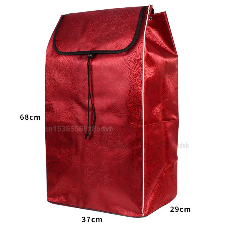 

Trolley Cart Shopping Bags Woman's Large Foldable Handbag Portable Shopping Cart Basket Durable Large Capacity Bag