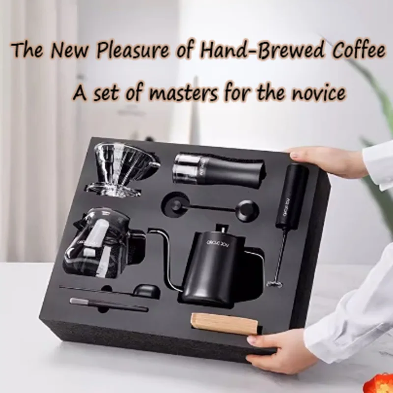 Portable Hand Brew Coffee Pot Grinder Filter Cup Hand Brew Coffee Pot Complete Utensils Set Set Gift Box Holiday Gifts
Portable Hand Brew Coffee Pot Grinder Filter Cup Hand Brew Coffee Pot Complete Utensils Set Set Gift Box Holiday Gifts
