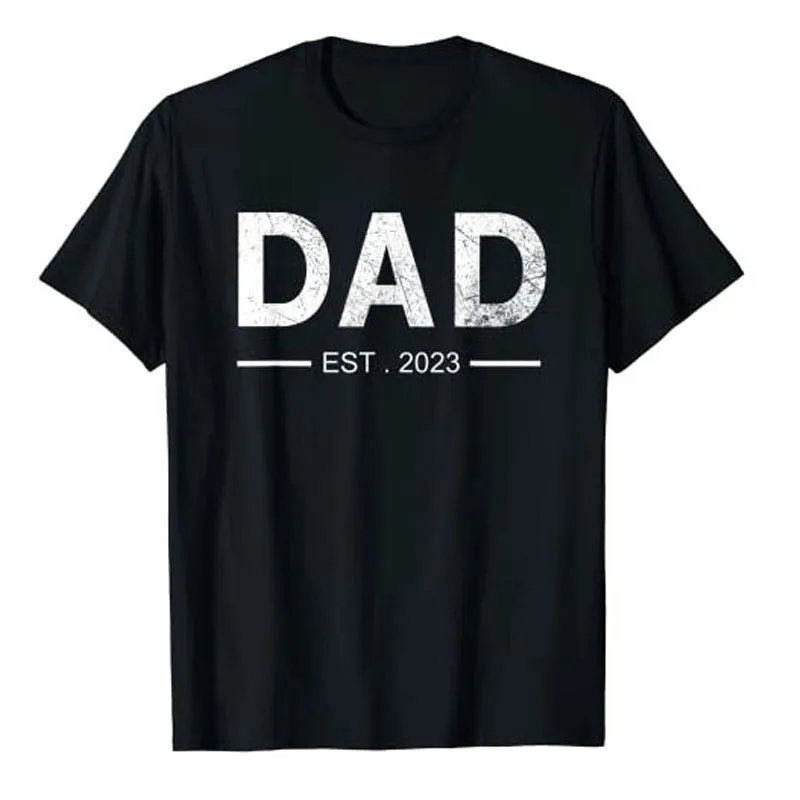 Dad Established Est 2023 Father's Day Men Boys Gift T-Shirt Daddy Graphic Tee Sayings Letter Print Tops Husband Birthday Present
Dad Established Est 2023 Father's Day Men Boys Gift T-Shirt Daddy Graphic Tee Sayings Letter Print Tops Husband Birthday Present