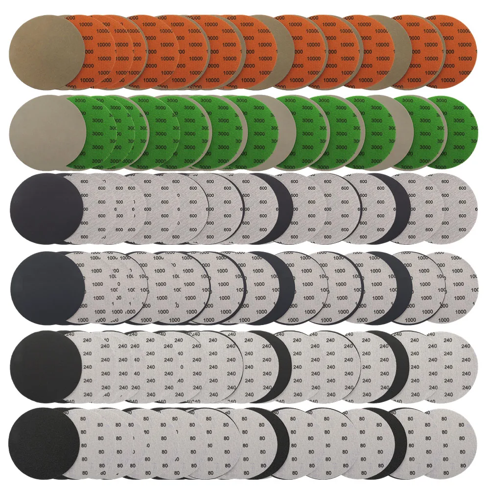 50Pcs Sandpaper Sanding Disc Hook&loop Wet/dry 5inch 80-3000 Grit Abrasive Paper Silicon Carbide For Sander Polishing Tool Parts
50Pcs Sandpaper Sanding Disc Hook&loop Wet/dry 5inch 80-3000 Grit Abrasive Paper Silicon Carbide For Sander Polishing Tool Parts
