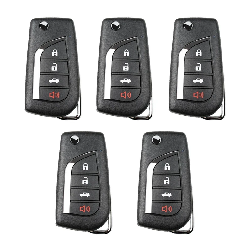 XKTO10EN Wire Universal Remote Key Fob New ABS+Metal Black For Toyota Flip 4 Button Style For Xhorse VVDI Key Tool 5Pcs/Lot
XKTO10EN Wire Universal Remote Key Fob New ABS+Metal Black For Toyota Flip 4 Button Style For Xhorse VVDI Key Tool 5Pcs/Lot