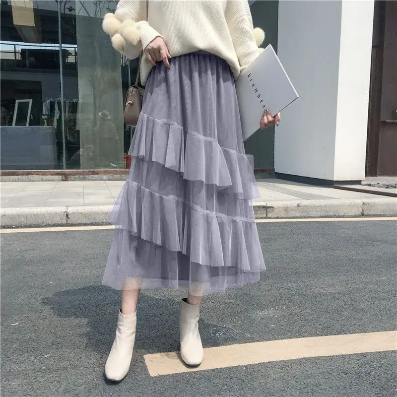 2024 New Spring Autumn Cute Irregular Mesh Skirts For Women's Clothing Summer High Waist Slim A-line Cake Skirt 110
2024 New Spring Autumn Cute Irregular Mesh Skirts For Women's Clothing Summer High Waist Slim A-line Cake Skirt 110