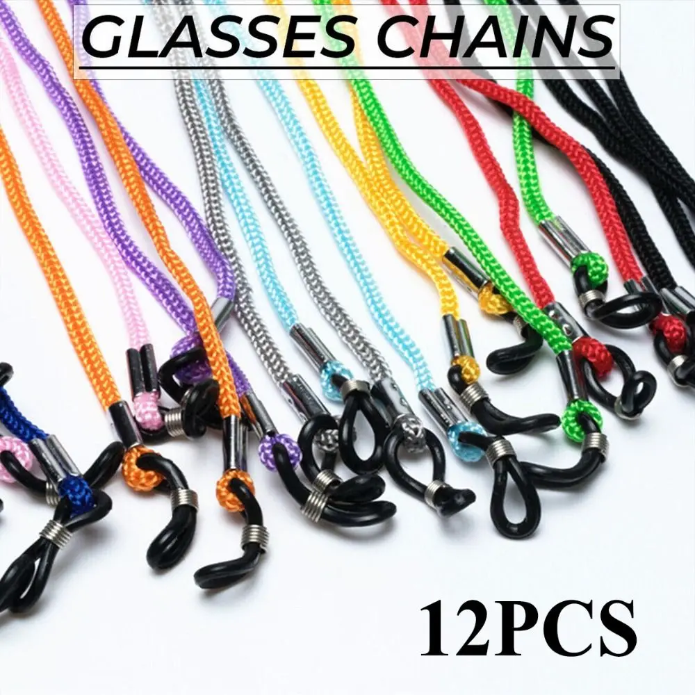 

12PCS/Set Glasses Chain Cord Rope Holder Neck Lanyard Nylon Retainer Spectacles Sunglasses Chain Anti-lost