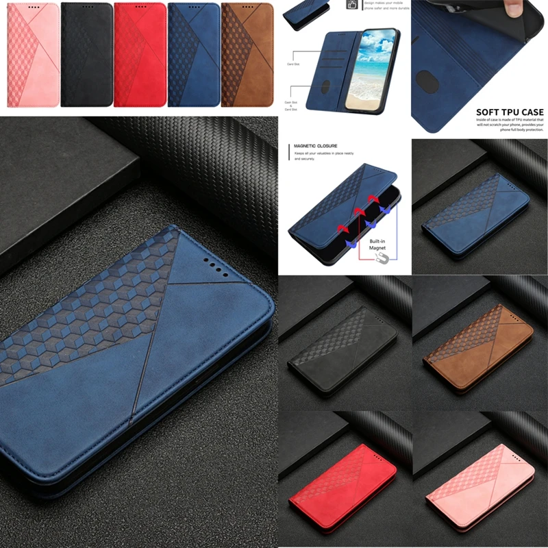 

For Redmi 12 Case Flip Stand Card Slots Leather Magnetic Phone Cover For Xaomi Xiaomi Redmi 12 12C C Redmi12 Redmi12C Case Funda