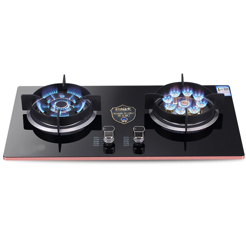 

Household Embedded Desktop Energy-Saving Induction Cooker Natural Gas Liquefied Gas Stove Double Stove Eye Tempered Glass Panel