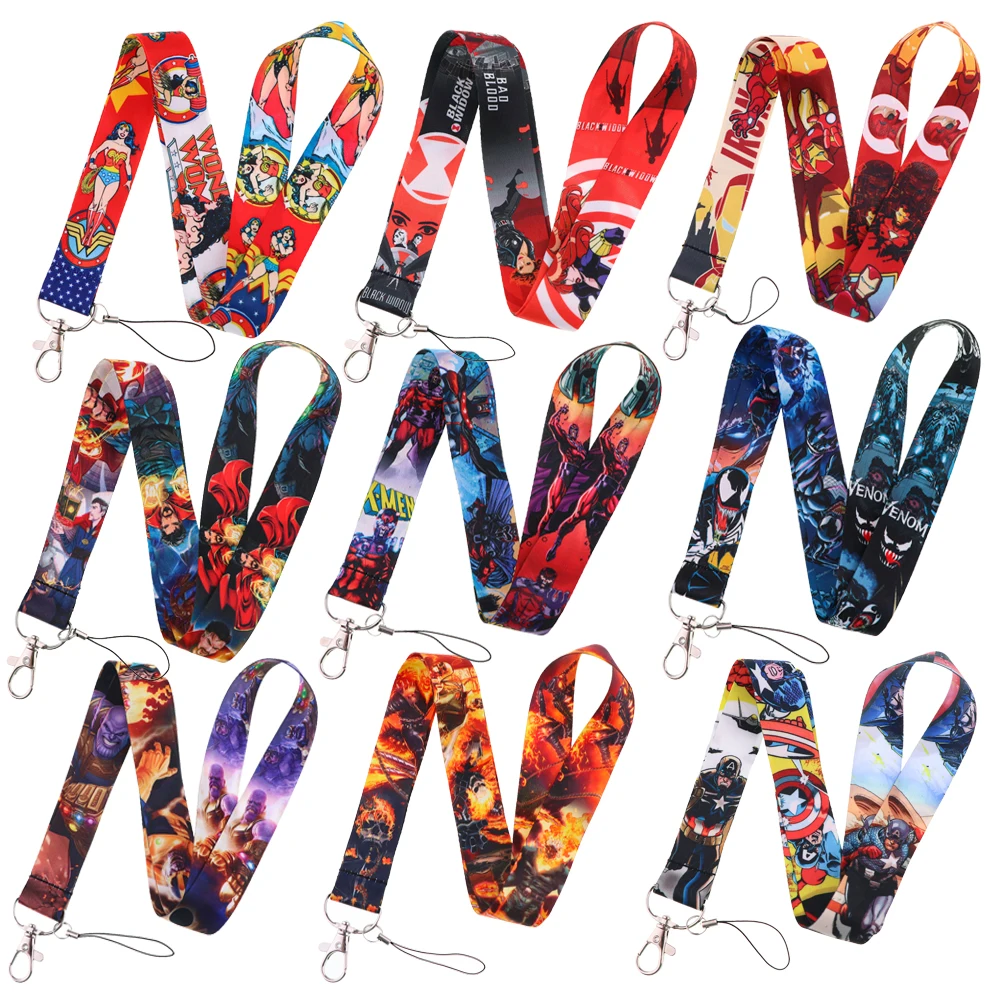 

Anime Movie Lanyards Badge Holder Key Chain Hanging Rope Keychain Mobile Phone Neck Straps Student Travel Bus Card Cover Gifts