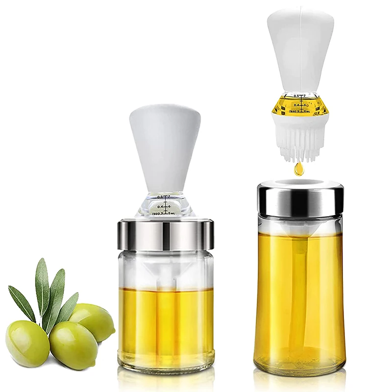 2Pcs Oil Dispenser Bottles with Brush, All in One Silicone Oil Sauce Basting Brush for Baking, Cooking, Grill & BBQ
2Pcs Oil Dispenser Bottles with Brush, All in One Silicone Oil Sauce Basting Brush for Baking, Cooking, Grill & BBQ