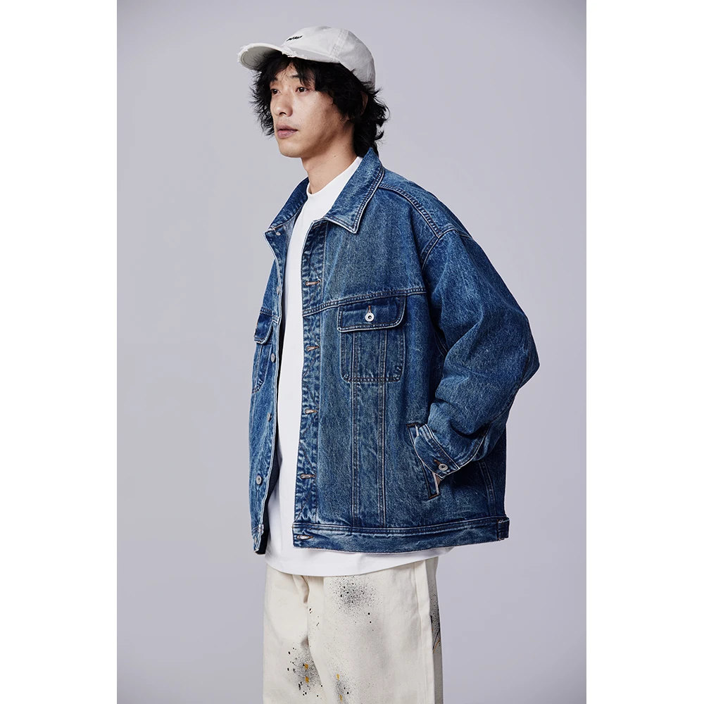 Designer Style American Style Hip Hop Loose Large Size Autumn Men's Coat Vintage Washed Denim Jacket
Designer Style American Style Hip Hop Loose Large Size Autumn Men's Coat Vintage Washed Denim Jacket